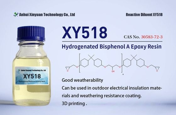 Hydrogenated Bisphenol A Glycidyl Ethers XY518, CAS No.30583-72-3, EC No.500-070-7, Molecular Formula (C15H28O2·C3H5ClO)x, 4,4'-Isopropylidenedicyclohexanol, oligomeric reaction products with 1-chlor